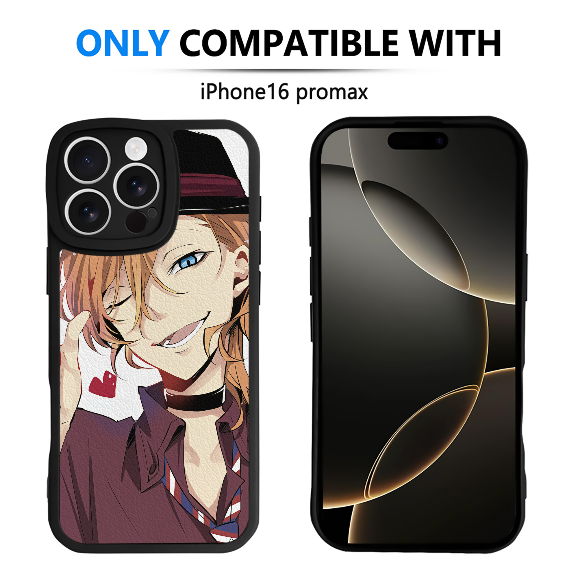 （画像用） 文豪ストレイドッグス Bungo Stray Dogs 【iPhone 16シリーズ対応】シリコンスマホケース（レザー調） 材質：シリコン
